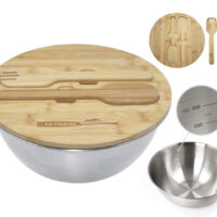 RECIPIENTE CON TAPA Y UTENSILIOS DE BAMBU SAUCE A3010